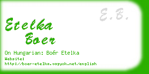 etelka boer business card